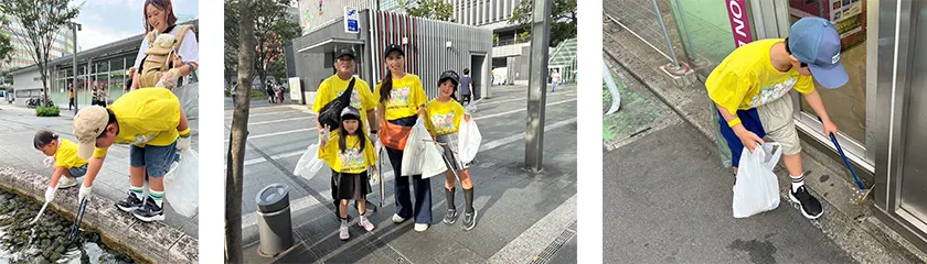 みんなでチャリTシャツを着て運を拾うバイ!