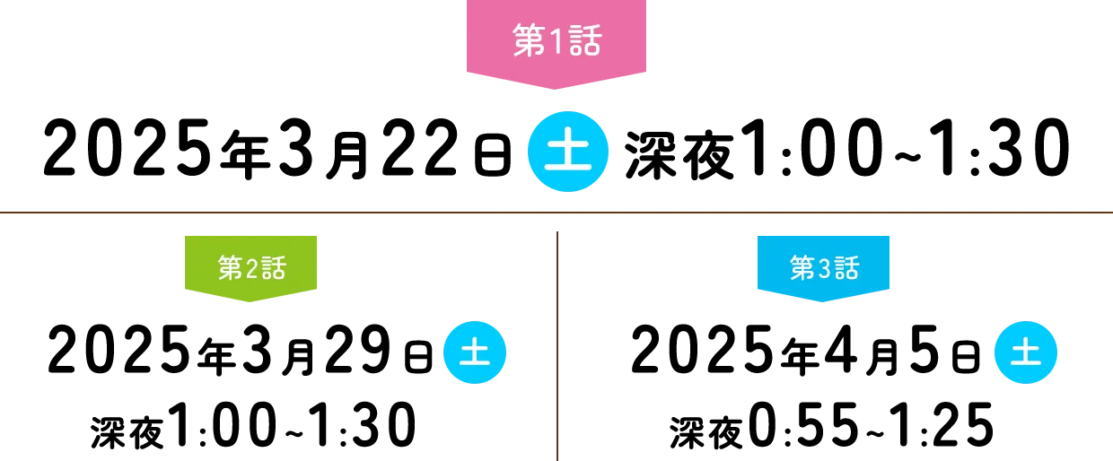 第1回 2025年3月22日(土) 深夜1:00～1:30
